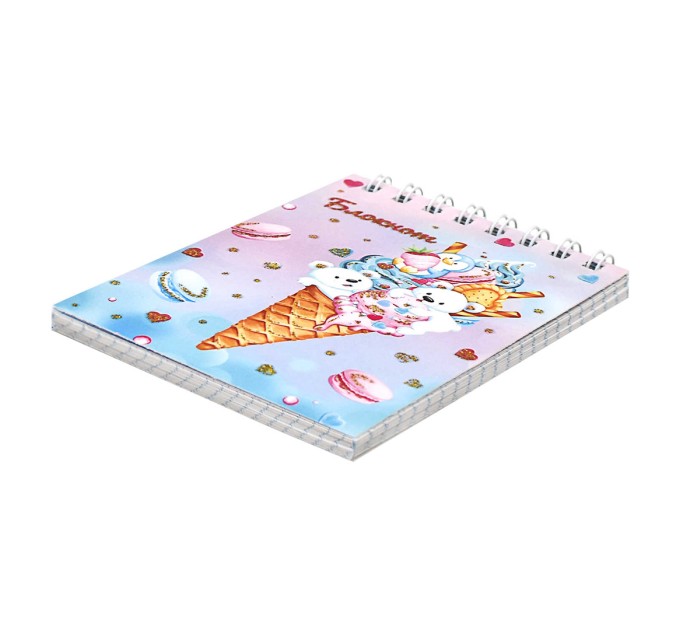 Блокнот А7, 40 л., на гребне, «Сласти» 61226