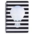 Блокнот A6, 80 л., на пружине, «Черное и белое» ВХ-А6-4407-1-4