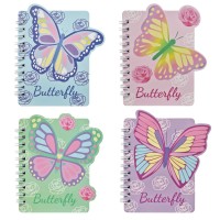 Блокнот 130х100 мм, 60 л., на гребне, «BATTERFLY» WB-95399