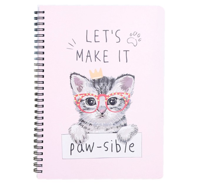 Блокнот A6, 80 л., на пружине, «Забавные котята» ВХ-А6-3533-1-4