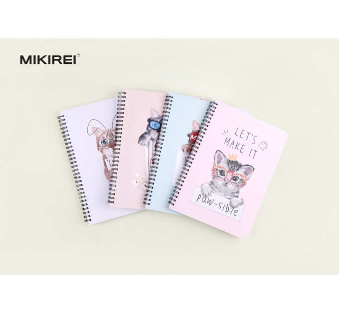 Блокнот A6, 80 л., на пружине, «Забавные котята» ВХ-А6-3533-1-4