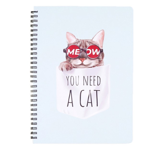 Блокнот A6, 80 л., на пружине, «Забавные котята» ВХ-А6-3533-1-4