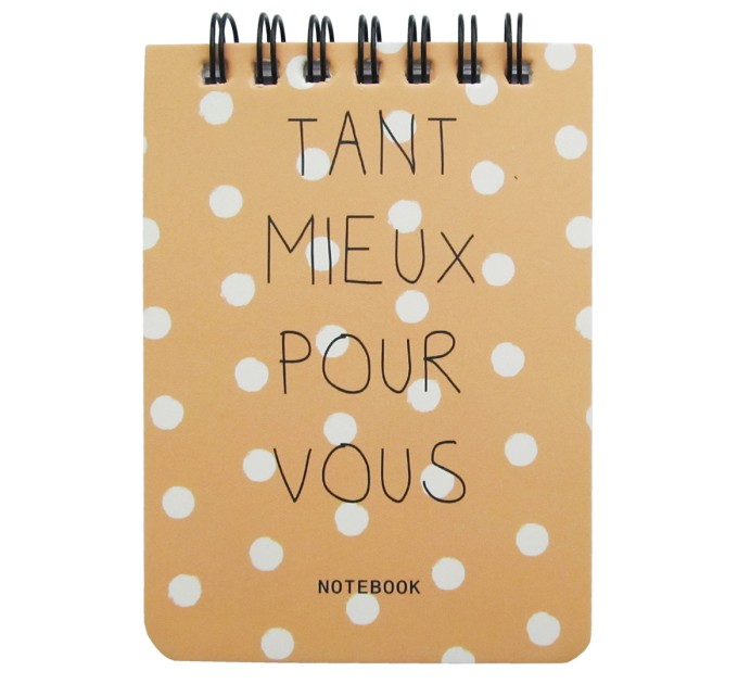 Блокнот A7, 80 л., на пружине, «Горошек» ВХ-А7UP-059-1-4