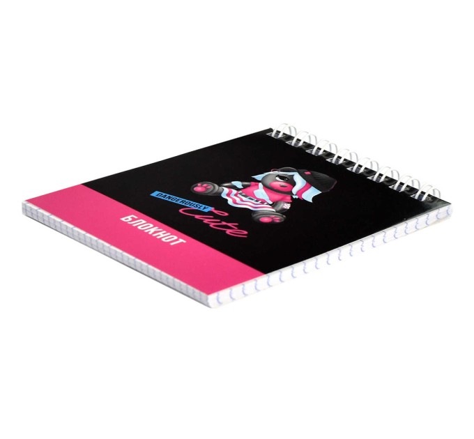 Блокнот А7, 40 л., на гребне, «Стильный мишка» 64392