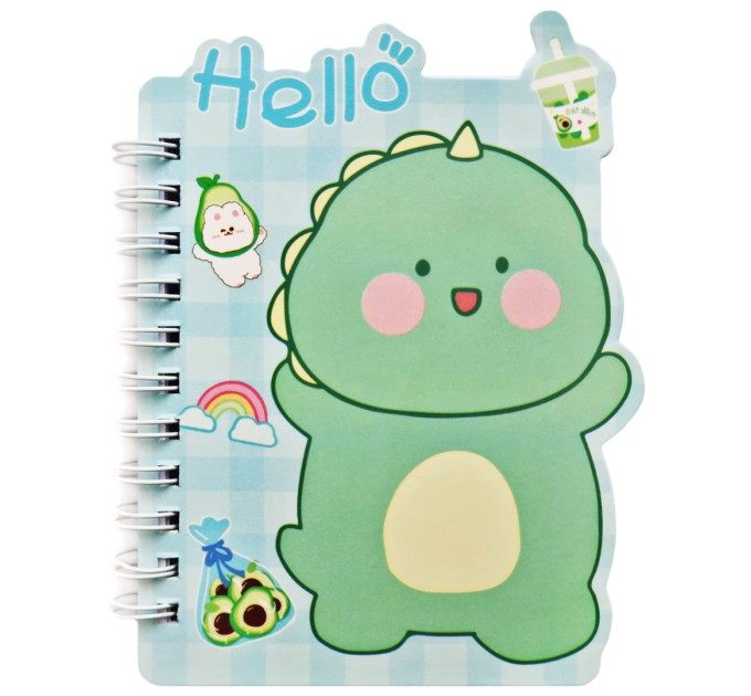 Блокнот 130х100 мм, 60 л., на гребне, «DINO» WB-95342