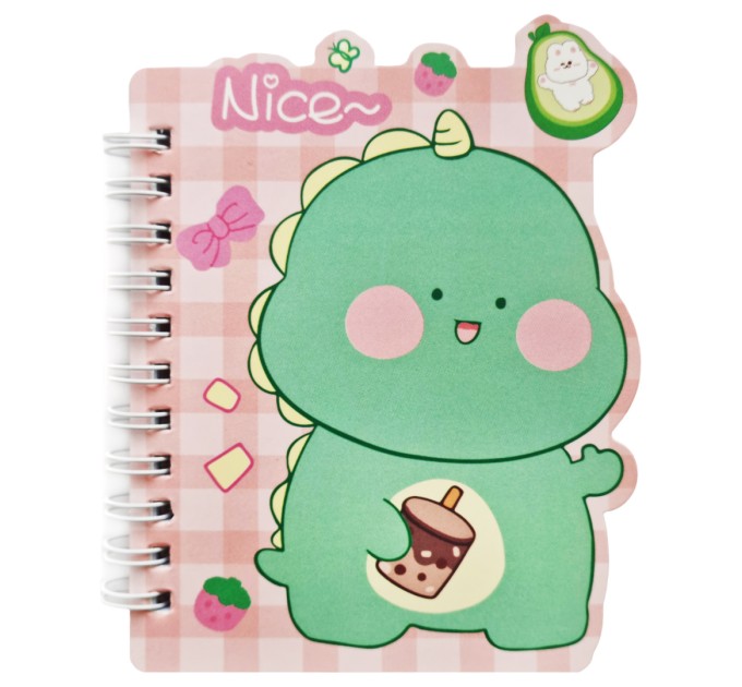 Блокнот 130х100 мм, 60 л., на гребне, «DINO» WB-95342