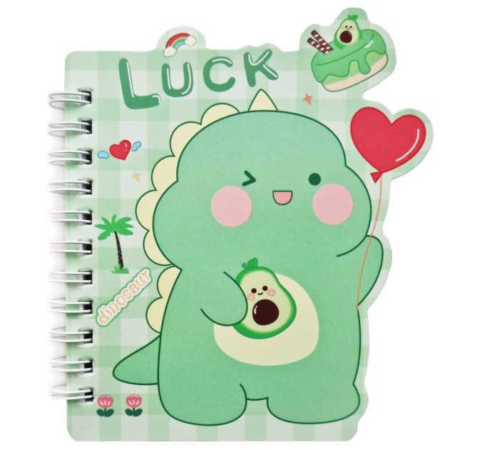 Блокнот 130х100 мм, 60 л., на гребне, «DINO» WB-95342