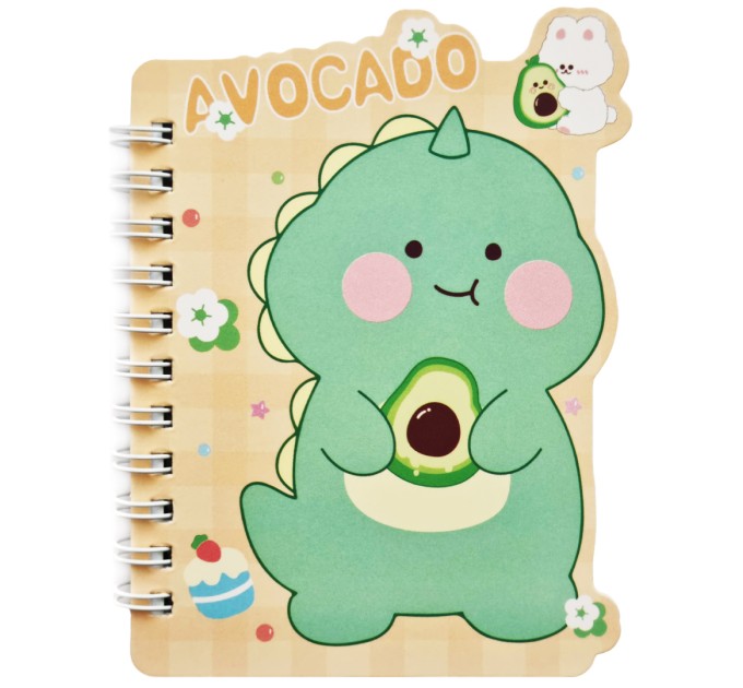 Блокнот 130х100 мм, 60 л., на гребне, «DINO» WB-95342