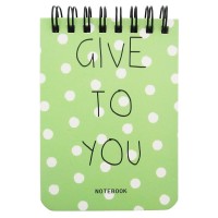 Блокнот A7, 80 л., на пружине, «Горошек» ВХ-А7UP-059-1-4