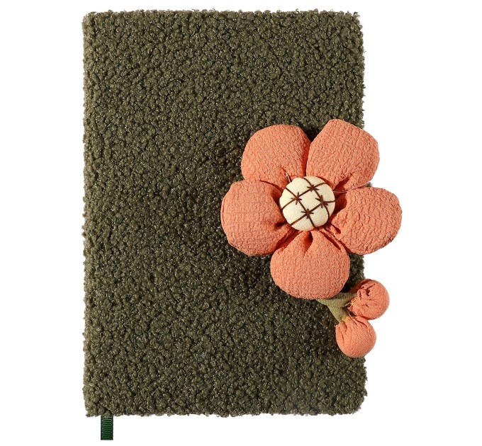 Блокнот A5, 80 л., плюшевый, с магнитной застежкой, «Цветок» MR10260A5-1