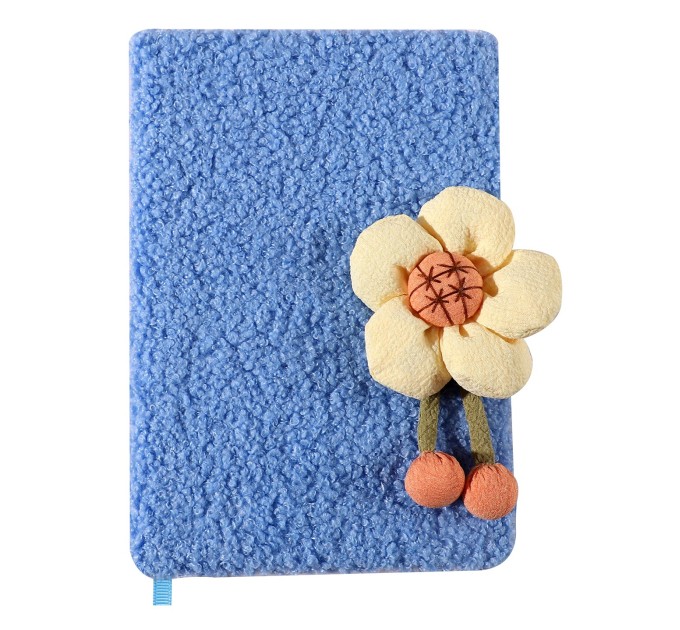Блокнот A5, 80 л., плюшевый, с магнитной застежкой, «Цветок» MR10260A5-1