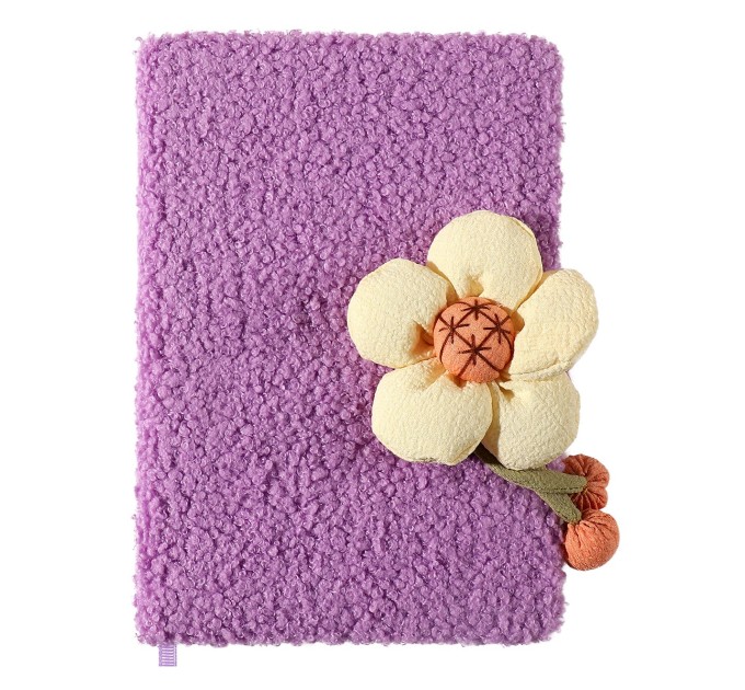 Блокнот A5, 80 л., плюшевый, с магнитной застежкой, «Цветок» MR10260A5-1