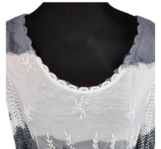 Женская блуза прозрачная сетчатая