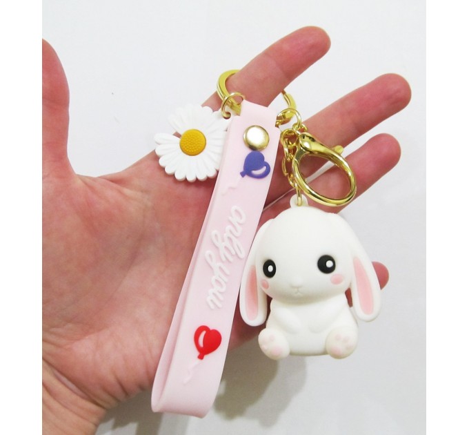 Брелок для ключей, Белый зайчик СТИ3