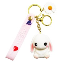 Брелок для ключей, Белый зайчик СТИ3