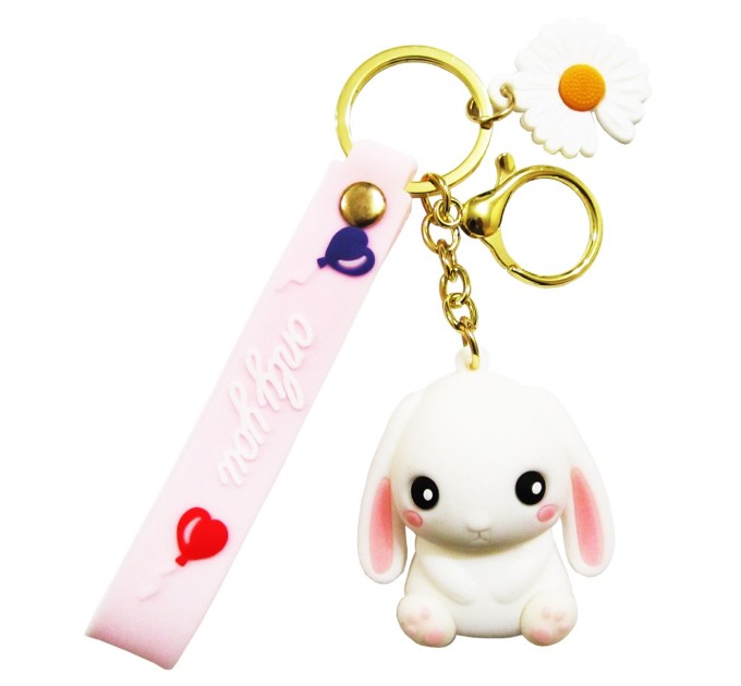 Брелок для ключей, Белый зайчик СТИ3