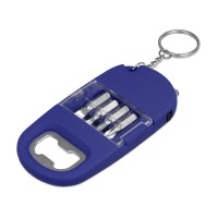 Брелок-открывалка с отвертками и фонариком "Uni", софт-тач
