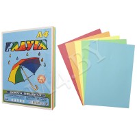 Бумага A4, 250 л., 80 г/м², цветная, «Радуга»