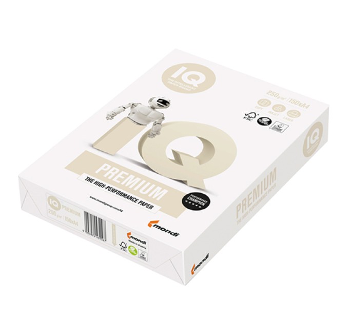 Бумага А4, 5 л., 250 г/м², IQ «Premium»+файл 250/125А4ColC/файл