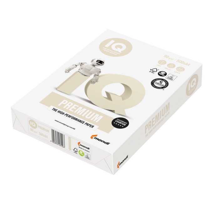 Бумага А4, 500 л., 90 г/м², IQ «Premium»