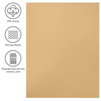 Бумага для пастели 50х65 см, 130 г/м², верже, хлопок, натуральный 93505C