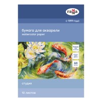 Папка для акварели А4, 10 л., «Студия», 200 г/м², среднее зерно 40C03F710W