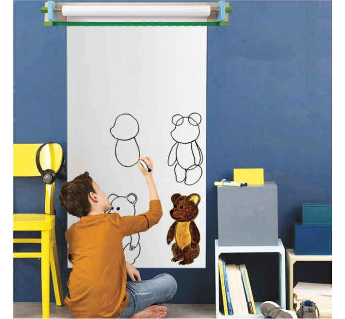 Бумага для рисования в рулоне 420х20, 100 г/м², «РИСУЙ-ИГРАЙ-УЧИСЬ» 112173