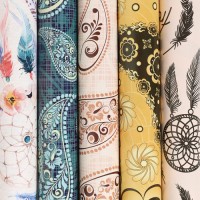 Бумага упаковочная глянцевая, 70х100 см, С этническим орнаментов, 1 лист 591592