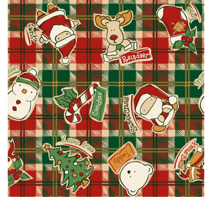 Бумага упаковочная глянц., 70х100 см, новогодняя «RED&BLUE», 1 лист 591909