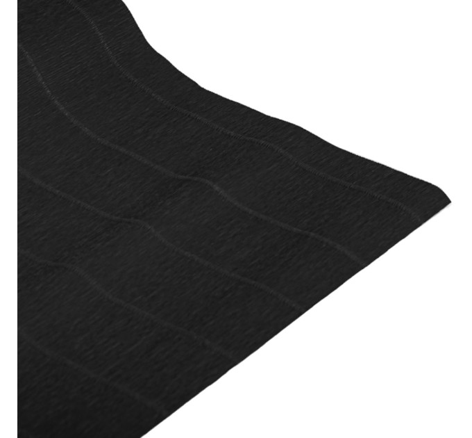 Бумага креповая 50x2.5, черная, высокой плотности - 140 г/м², (ИТАЛИЯ) 112597