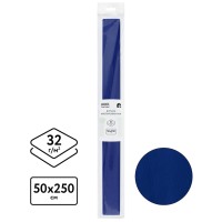 Бумага креповая 50 х 2,5 темно-синяя CR_43979
