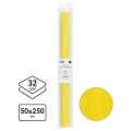 Бумага креповая 50 х 2,5 желтая CR_43949