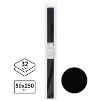 Бумага креповая 50 х 2,5 черная CR_43993