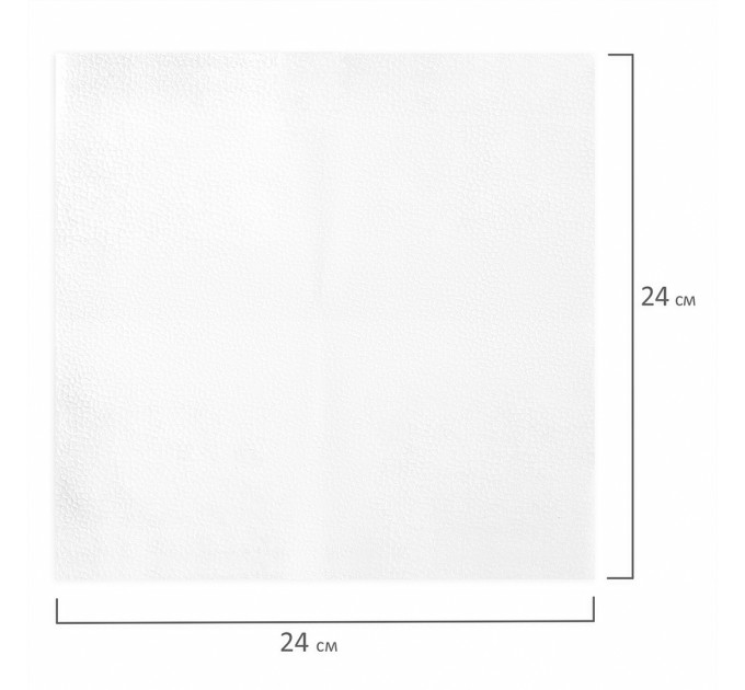 Салфетки бумажные белые, 24х24 см, 100 шт 126907