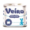 Бумага туалетная Veiro Домашняя белая 2-х слойная 4шт 1С24