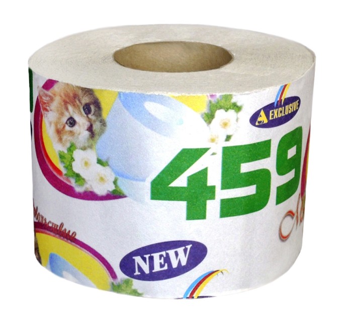 Бумага туалетная Эксклюзив 459, перфор., на втулке