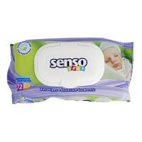 Салфетки влажные для детей «SENSO BABY», с клапаном, 72 шт