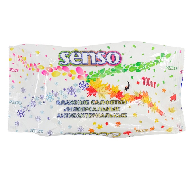 Салфетки влажные, универсальные, антибактериальные SENSO, 100 шт