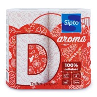 Бумага туалетная Sipto Deco Aroma, запах клубники, 2 слоя, 4 шт 717 Бумага туалетная Sipto Deco Aroma, запах клубники, 2 слоя, 4 шт 717