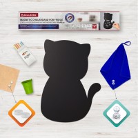 Доска 420х300 магнитно-меловая с мелками, магнитом и салфеткой, на холодильник, PUSSY CAT 237840