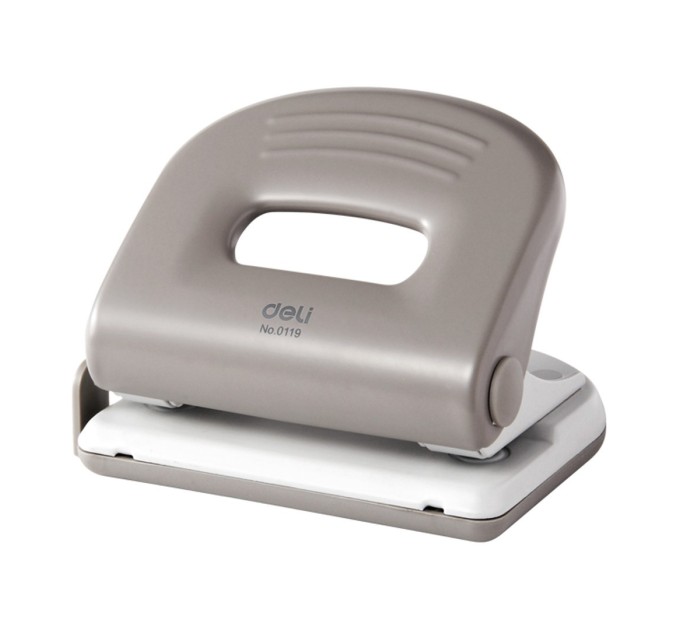 Дырокол до 25 л., с линейкой, металлический, Deli 0119