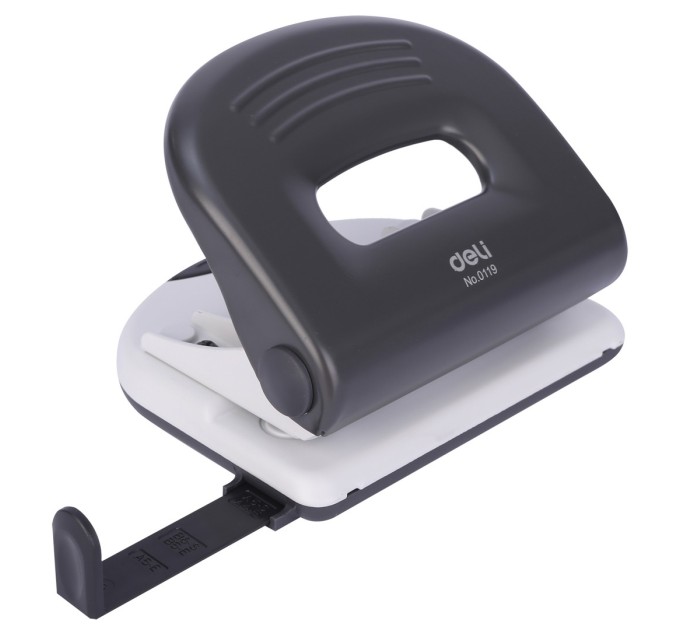 Дырокол до 25 л., с линейкой, металлический, Deli 0119