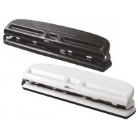 Дырокол до 10 л., на 4 отверстия, с линейкой, металлический, Deli 0121 Дырокол до 10 л., на 4 отверстия, с линейкой, металлический, Deli 0121