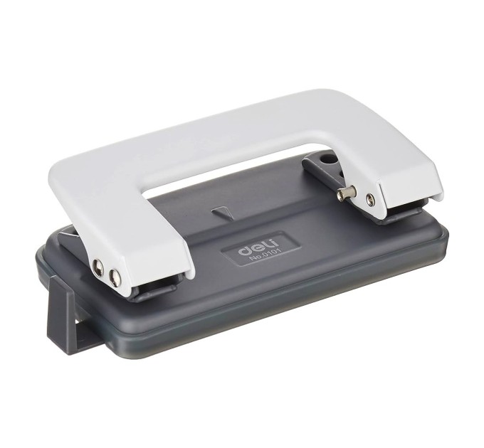 Дырокол до 12 л., с линейкой, Deli 0101