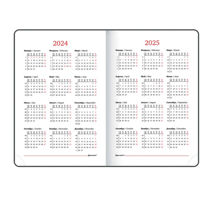 Ежедневник A5, 168 л., датированный, балакрон, коричневый, «Select» 2024 г 114880