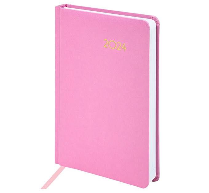 Ежедневник A5, 168 л., датированный, балакрон, розовый, «Select», 2024 г 114882