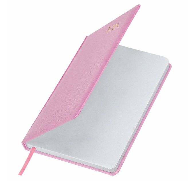 Ежедневник A5, 168 л., датированный, балакрон, розовый, «Select», 2024 г 114882