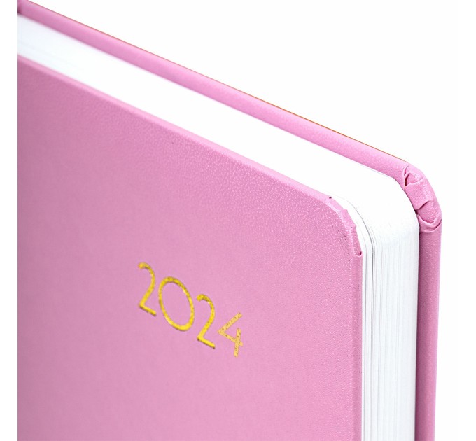 Ежедневник A5, 168 л., датированный, балакрон, розовый, «Select», 2024 г 114882