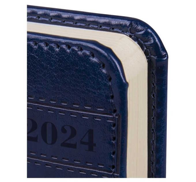 Ежедневник A6, 168 л., датированный, кожзам, синий, «Imperial», 2024 г 114787