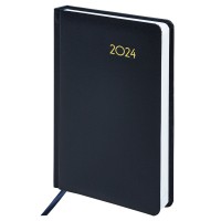 Ежедневник A5, 168 л., датированный, балакрон, темно-синий, «Select», 2024 г 114876